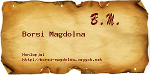 Borsi Magdolna névjegykártya
