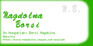 magdolna borsi business card
